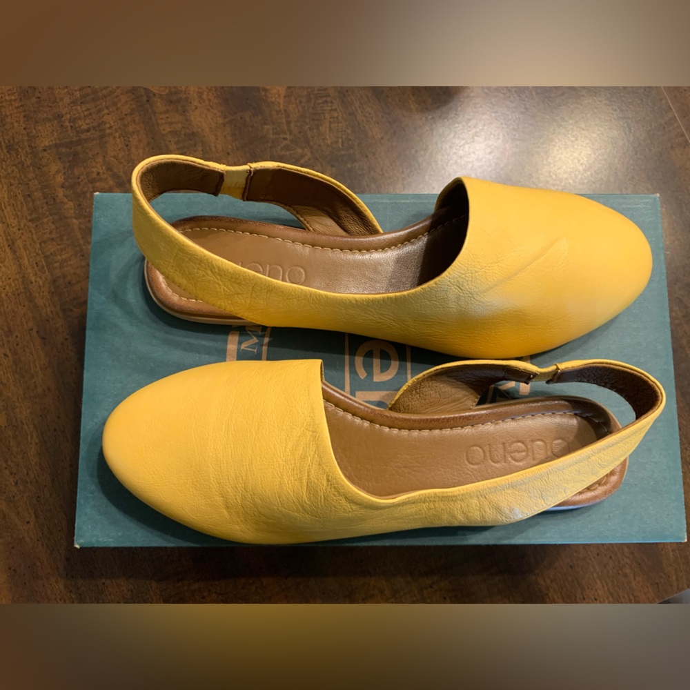 Bueno Keep Sling backs in mustard size 38